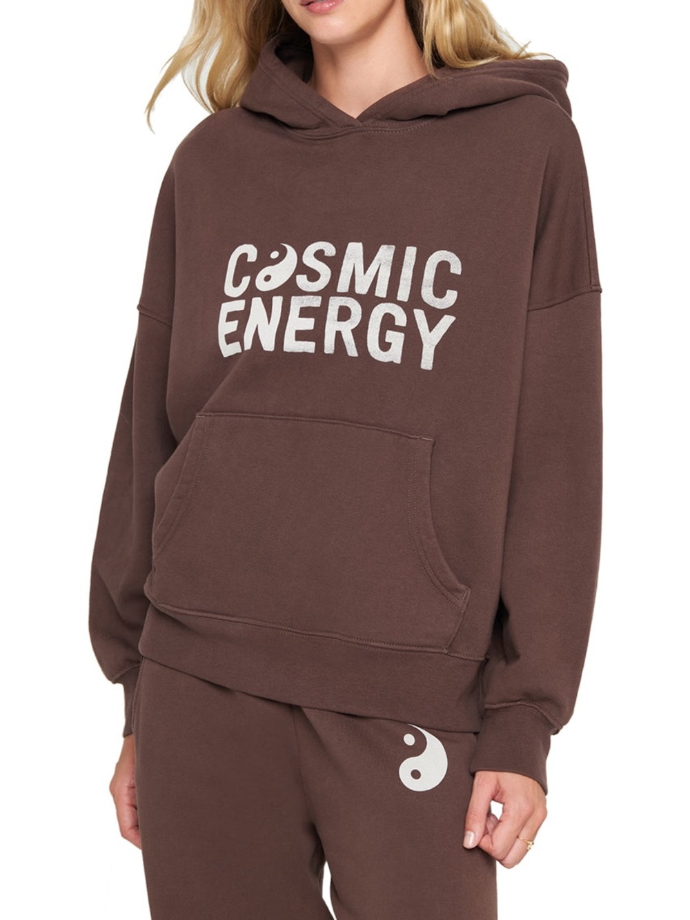Spiritual Gangster Cosmic Energy Hoodie Cotton Brown Sz XL made in USA